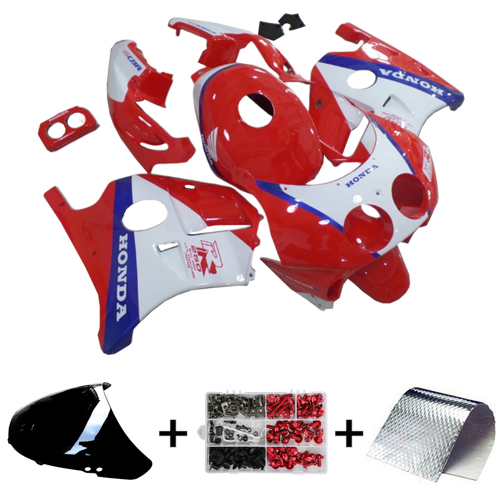 1990-1998 Honda CBR250RR MC22 Kit de carénage d'injection carrosserie plastique ABS