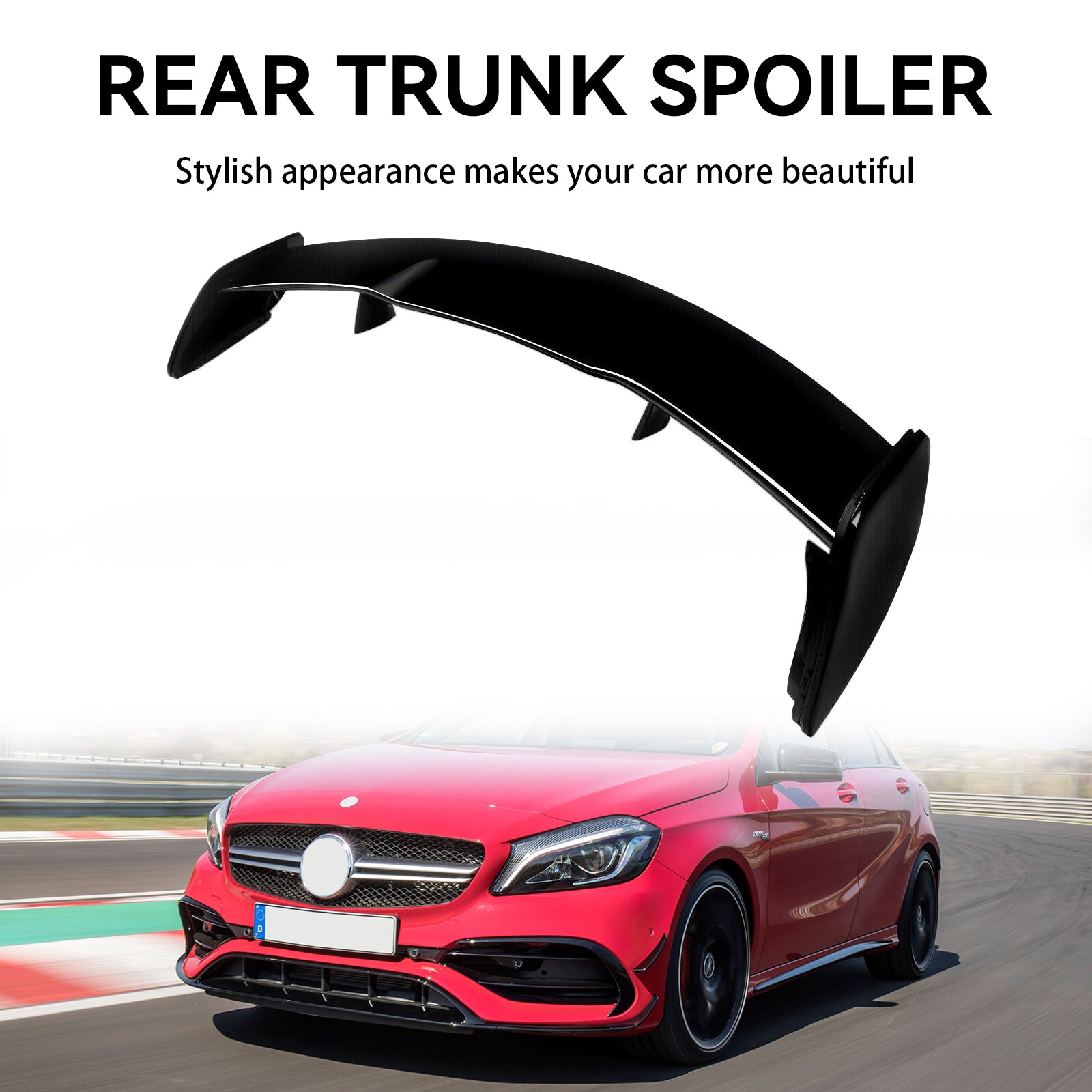 2013-2018 Mercedes A Class W176 AMG Style Black Rear Roof Spoiler Wing