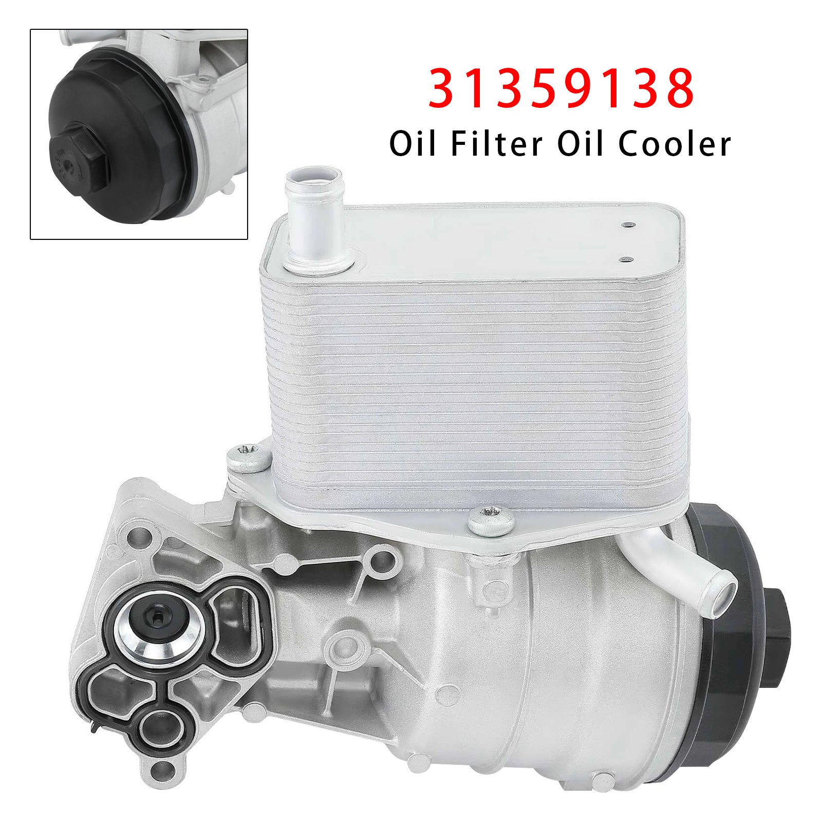 Oil Filter Housing Oil Cooler 31359138 For Volvo XC60 2010-2015 XC90 S60 S80 V60