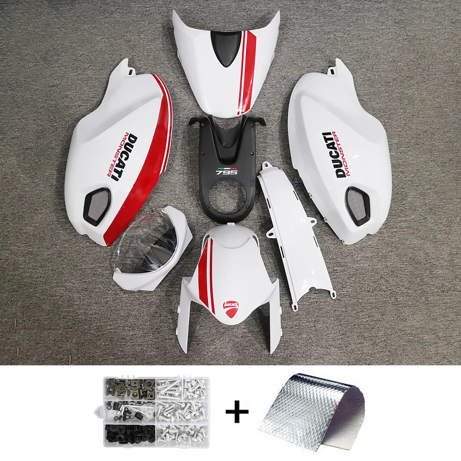 Toutes les années Ducati Monster 696 796 1100 S EVO Injection Kit Fairring Bodywork