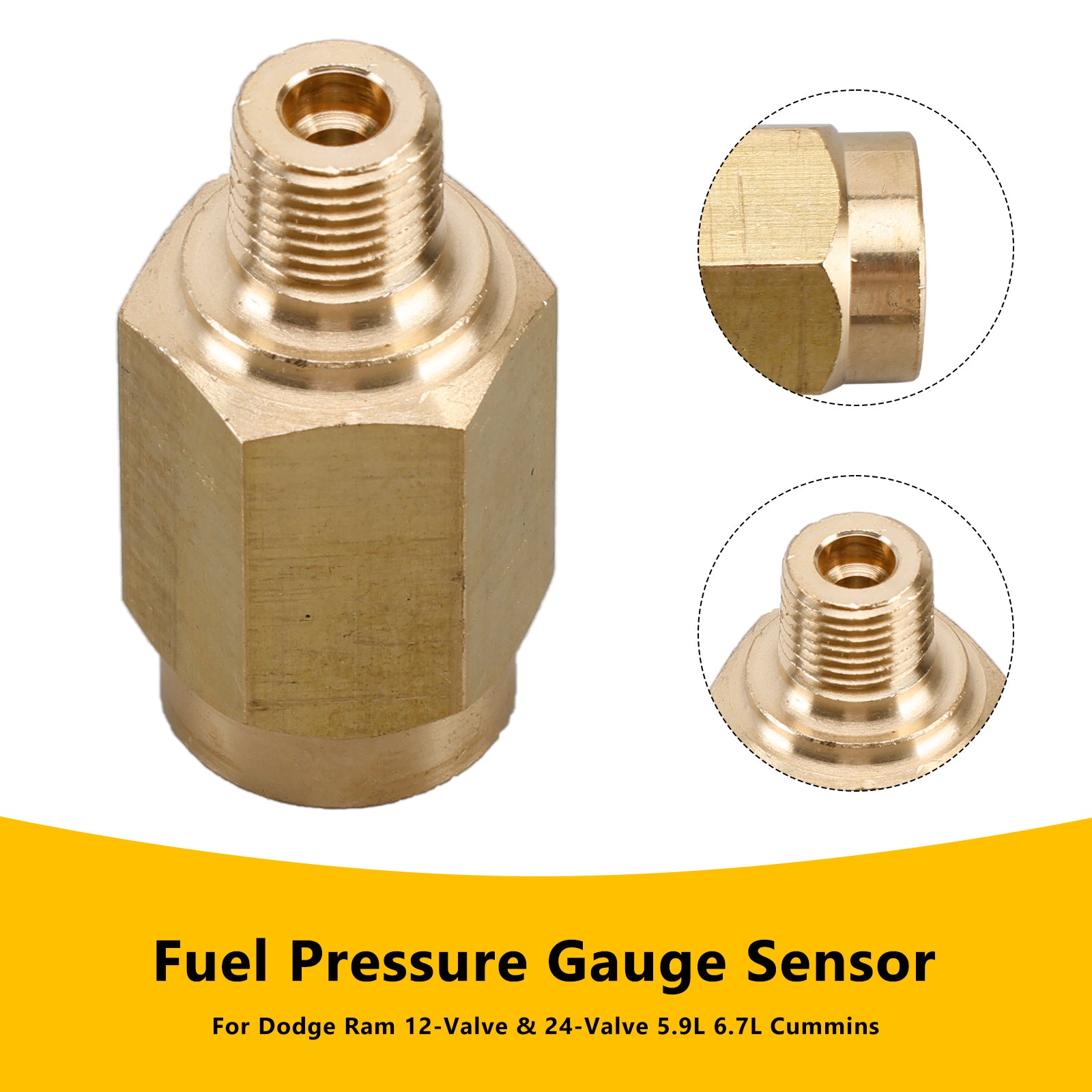 Dodge Ram 12-Valve 24-Valve 5.9L 6.7L Diesel Fuel Pressure Gauge Sensor