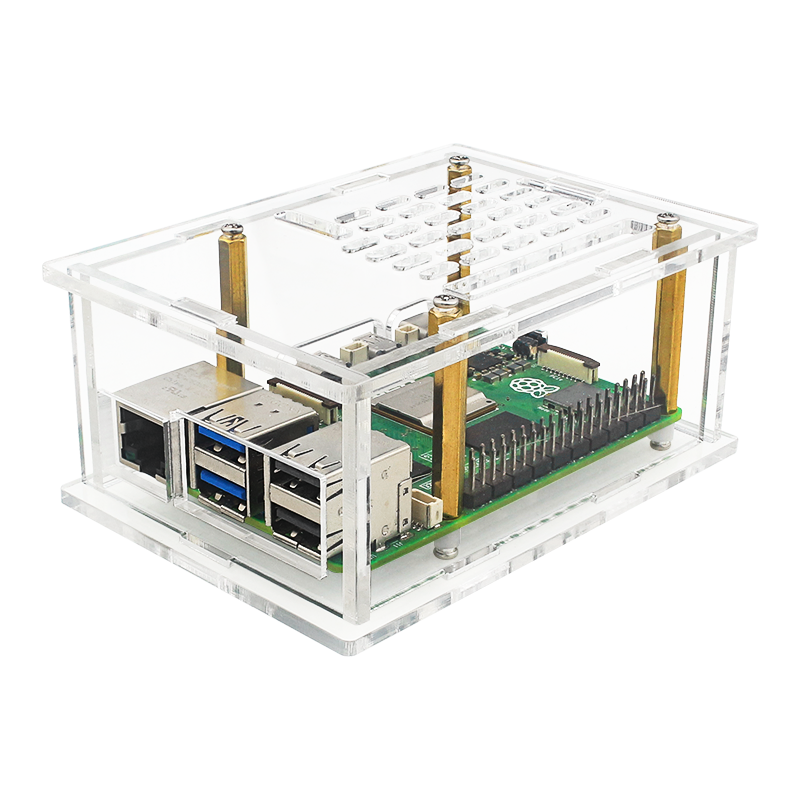 Raspberry Pi5 PCI-E Adapterbehuizing PCIe naar M.2 Adapterkaart Acrylboxradiator