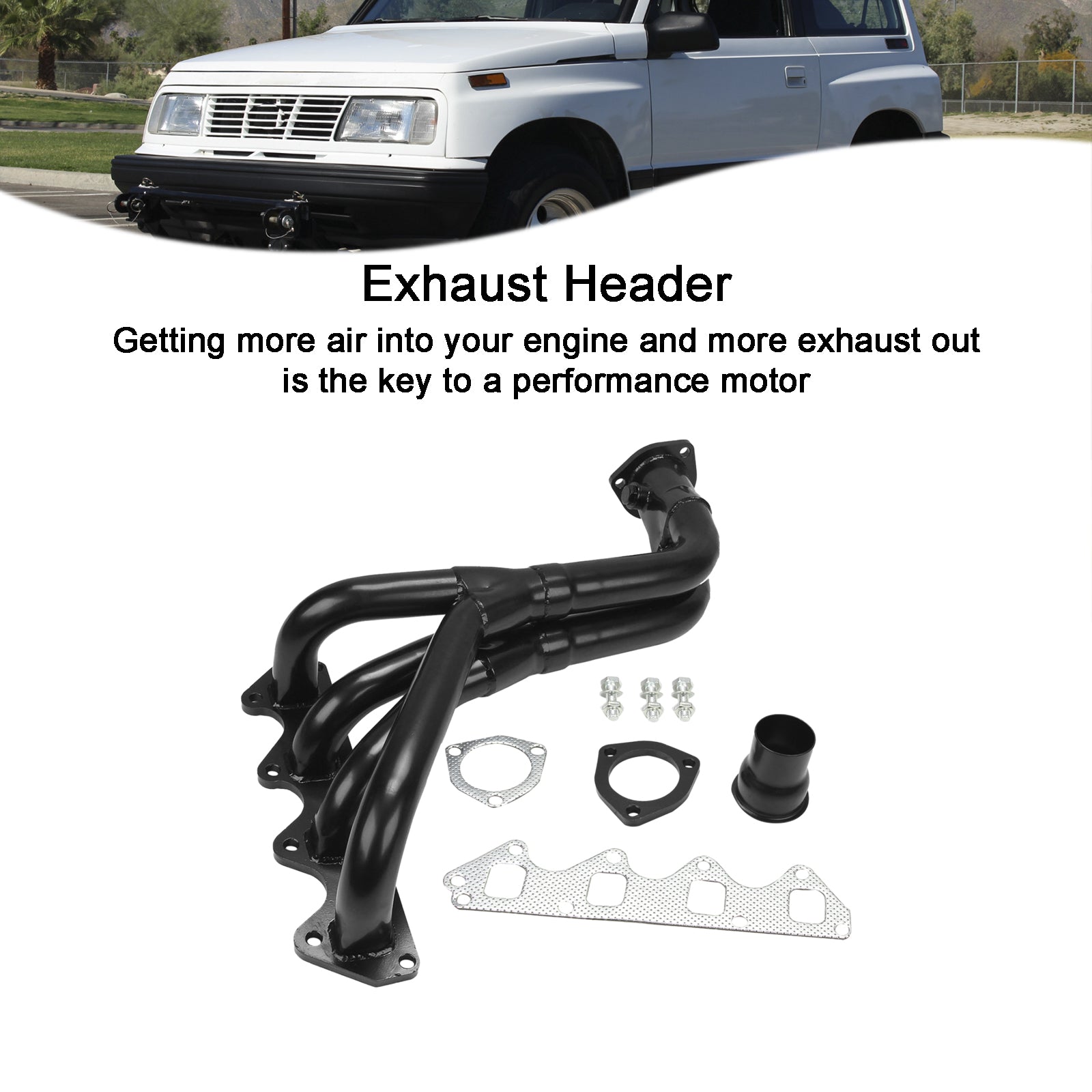 Colector de cabecera de escape compatible con Suzuki Samurai Sidekick 1.3L 1.6L compatible con Geo Tracker