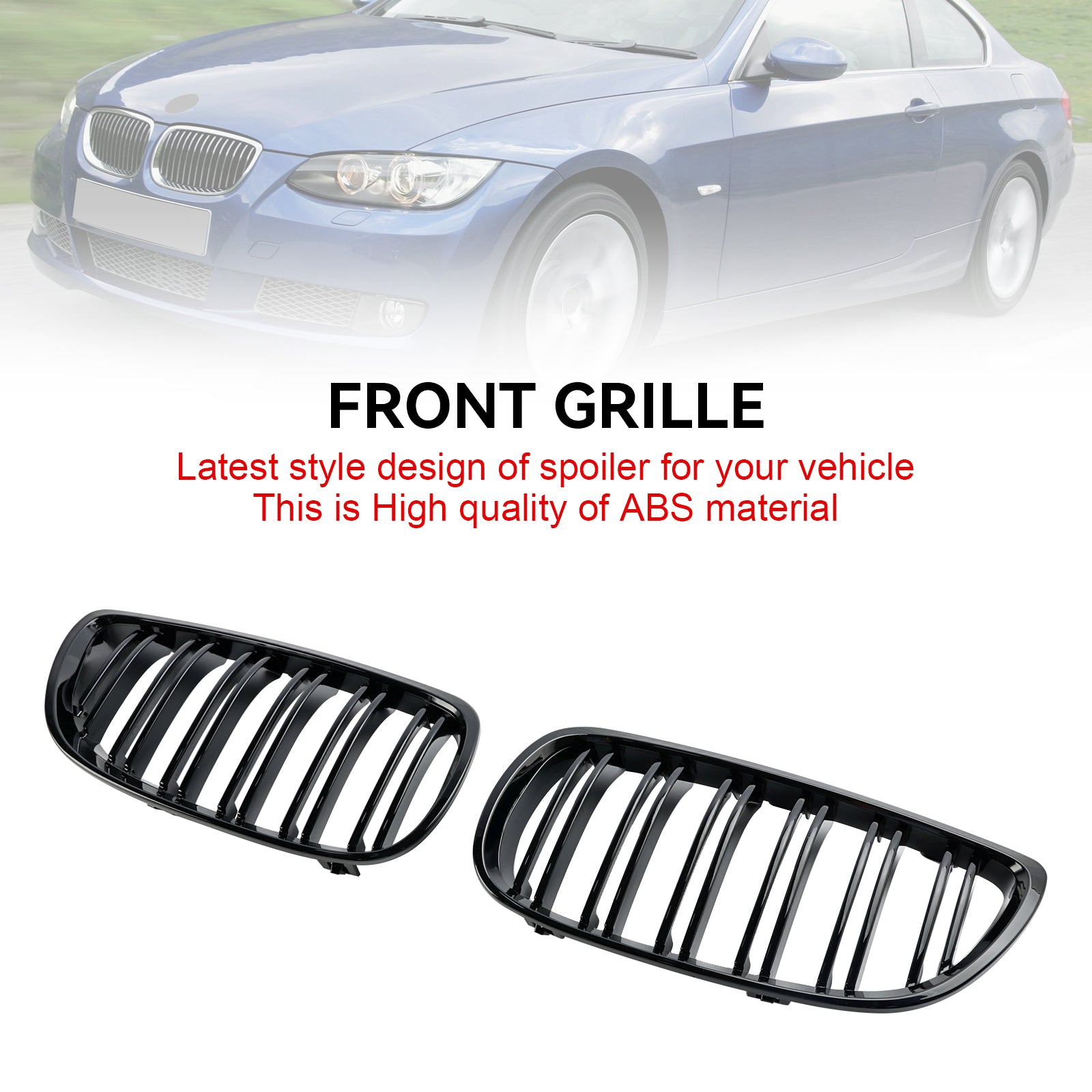 Calandre avant noire brillante pour BMW E92 E93 328i 335i 2006-2010 2DR