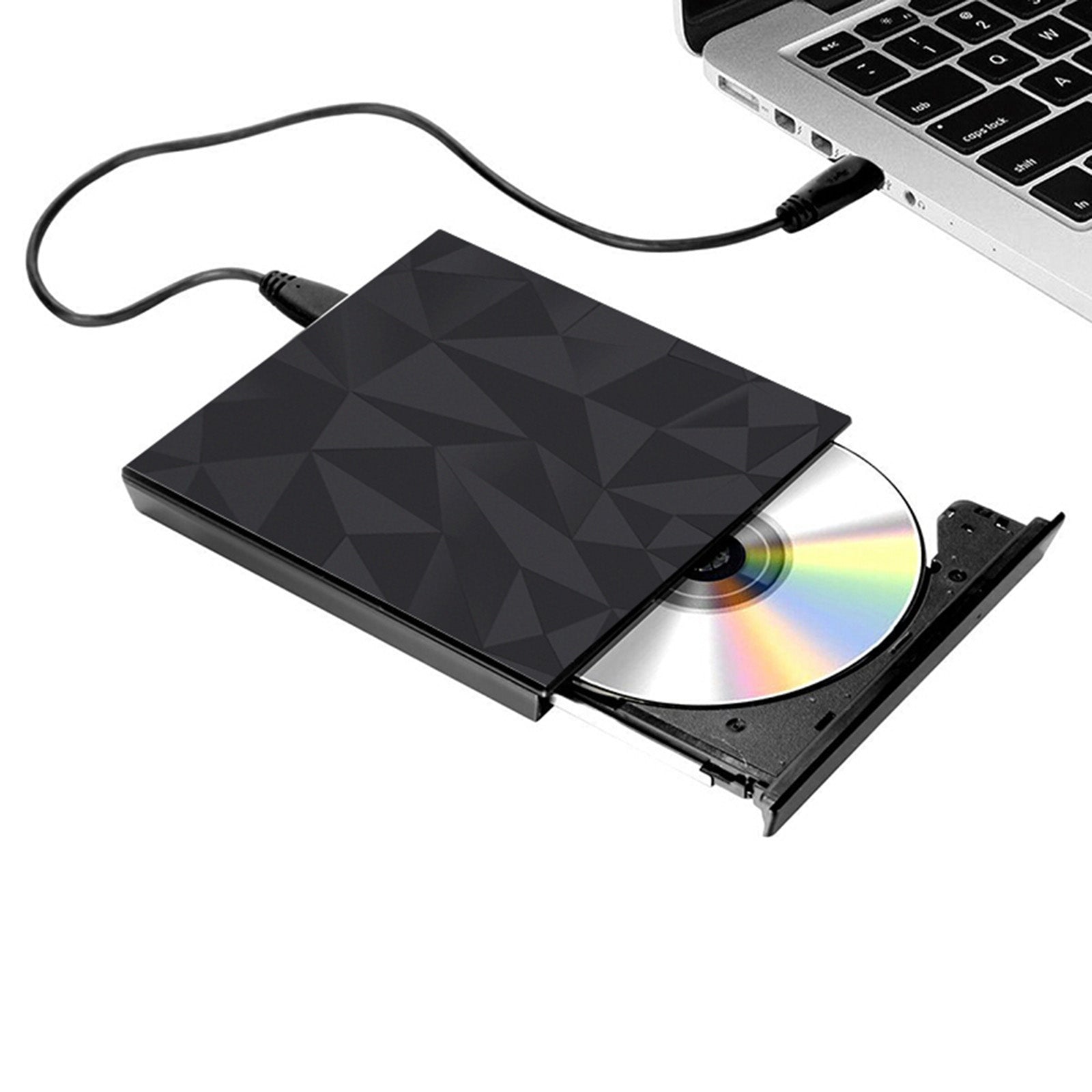 Unidad de CD y DVD externa delgada, grabadora de cara grande Usb3.0 para Mac, portátil y PC