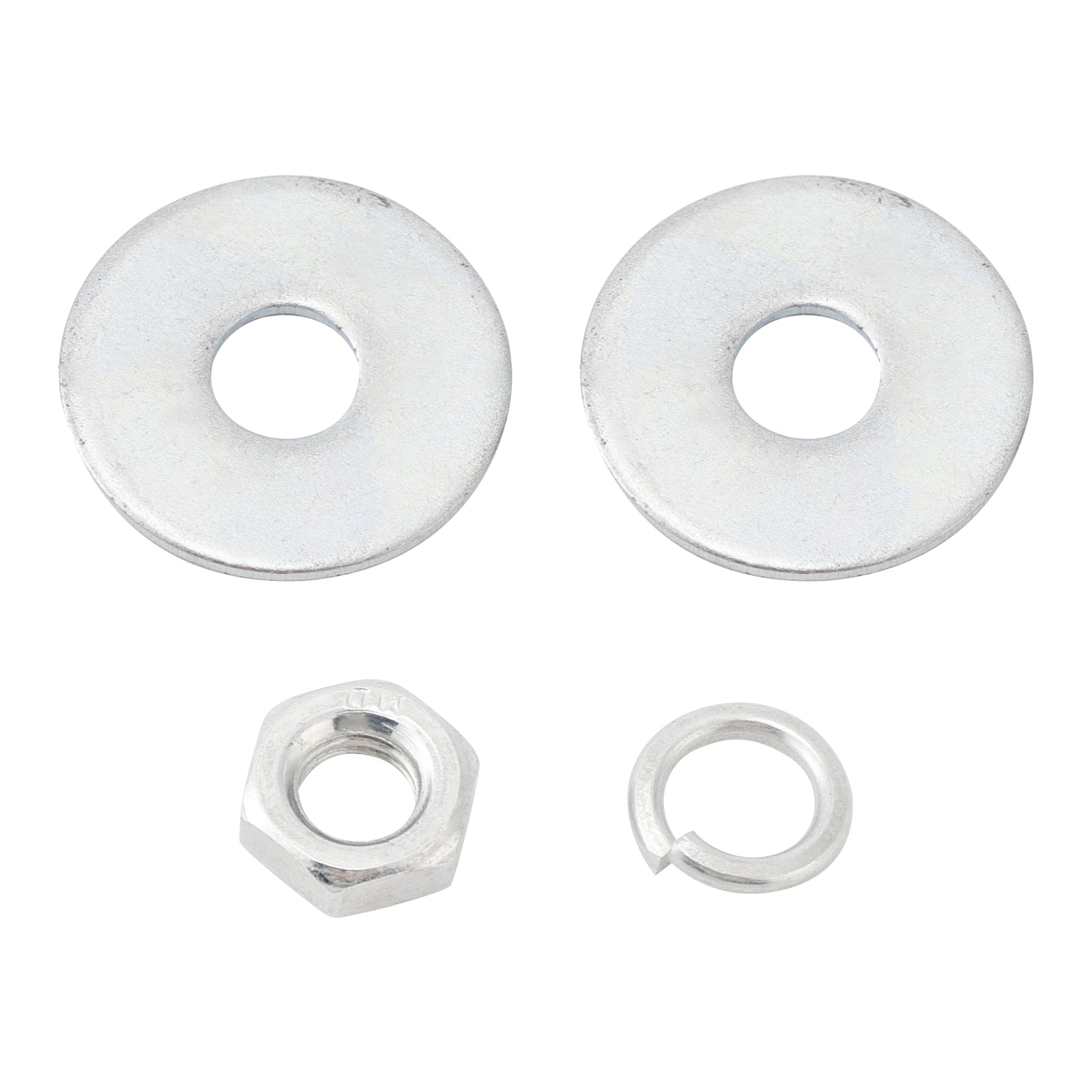 2x Motorcycle Bike Plastic Silver Skull License Plate Bolt On Screw On Frame Nut