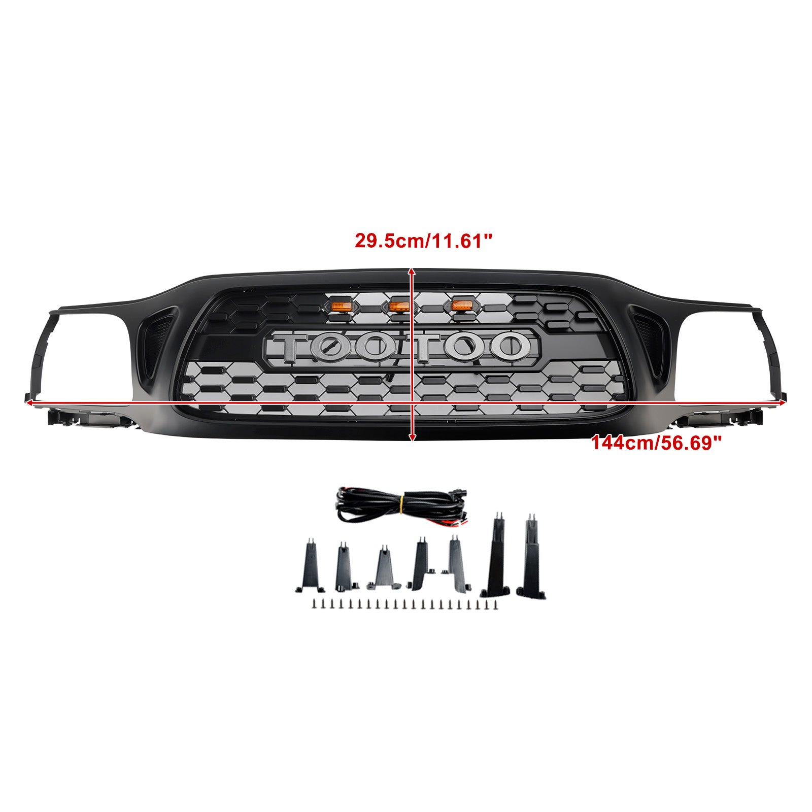 Honeycomb Front Bumper Grille Grill Fit Toyota Tacoma 2001-2004 TRD PRO