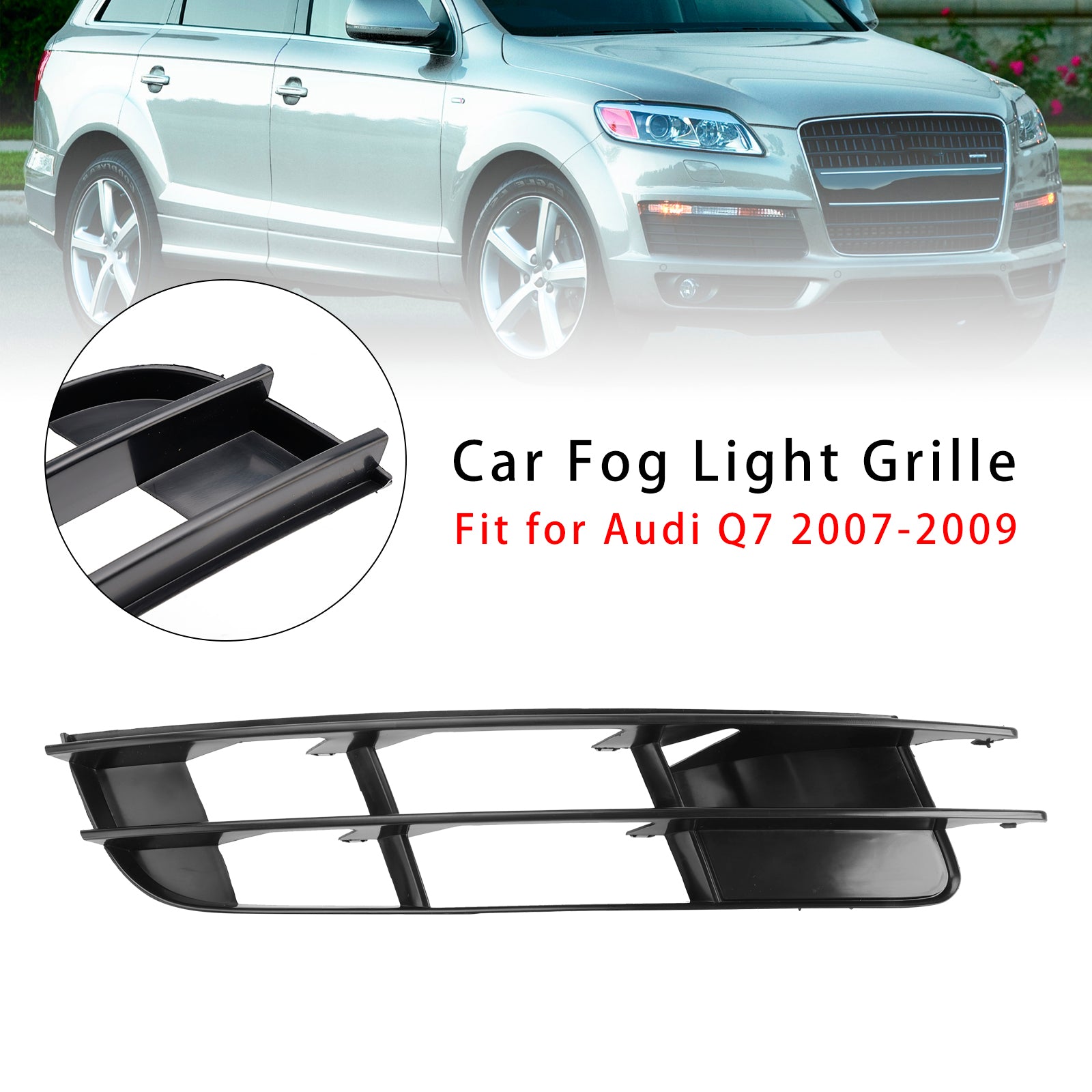 2007-2009 Audi Q7 Rechtsvoor Bumpergrille Mistlampgrill 4L0807682