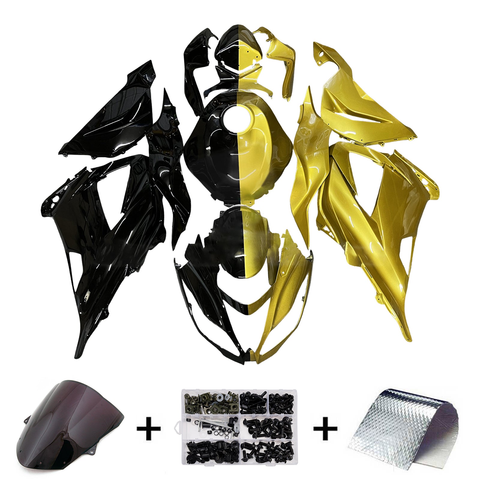 Injeksjon Fairing Kit Bodywork Plast Abs Fit for Kawasaki ZX6R 636 2013-2018