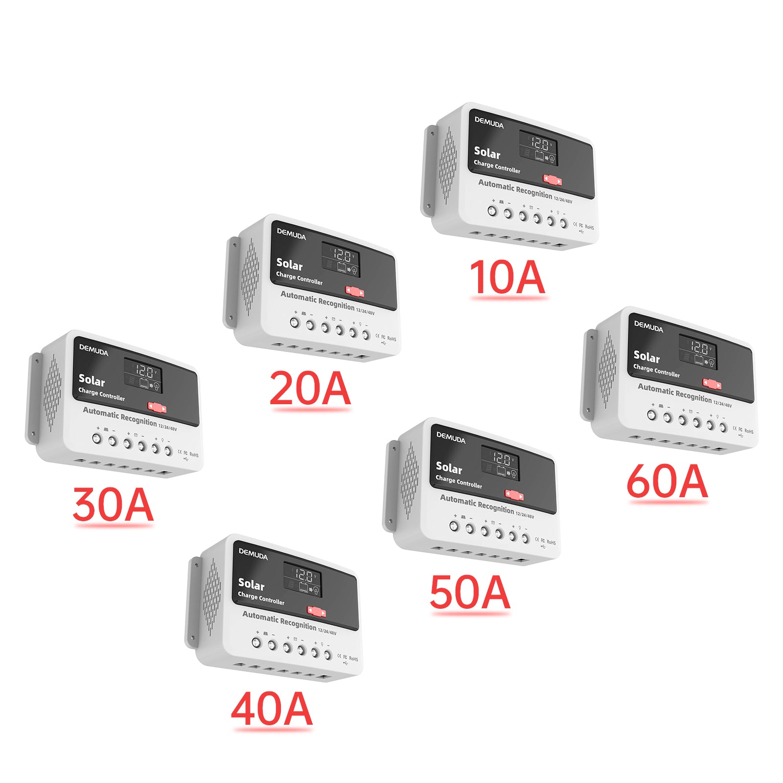 12v24v48v 10a-60a PWM Solar Controller