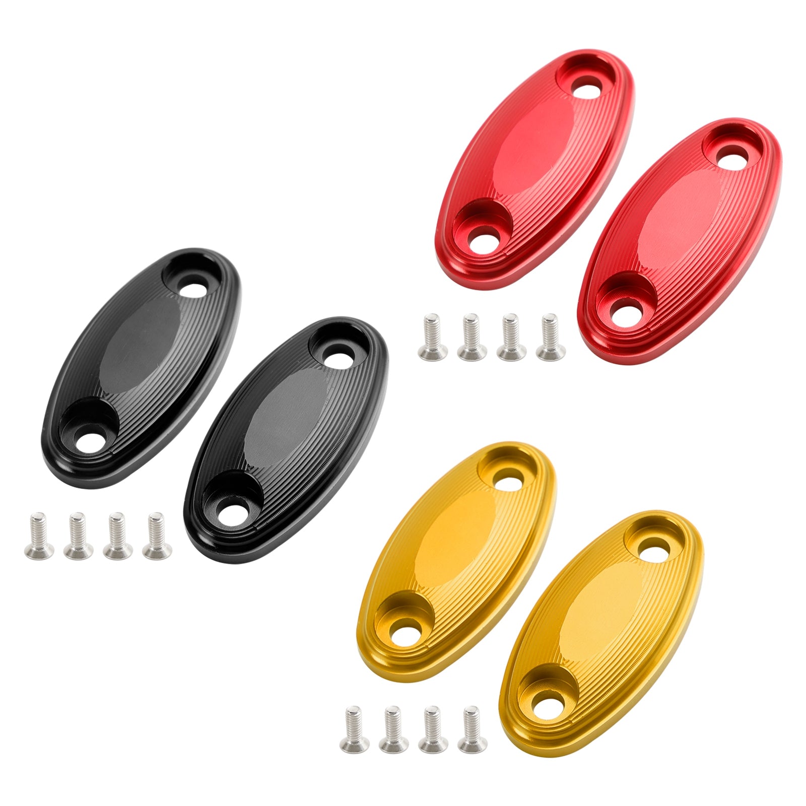 ALUMINUM MIRROR BLOCK OFF PLATES HOLE CAPS FOR HONDA CBR 650 F R 2014-2019