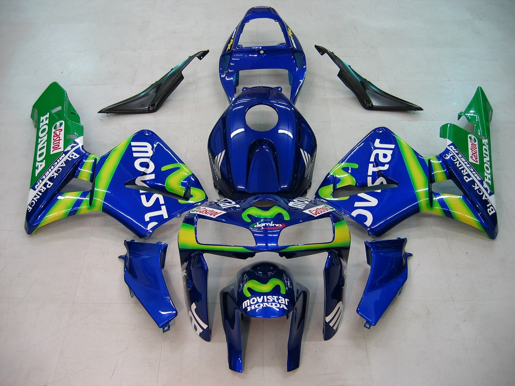 2005-2006 Honda CBR 600 RR blauw en groen Movistar Racing stroomlijnkappen algemeen