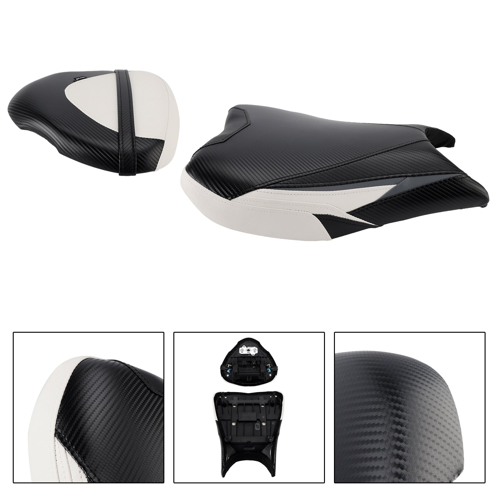 Lower Front W/ Rear Seat Driver Pillion White For Suzuki Hayabusa 1300 22-24