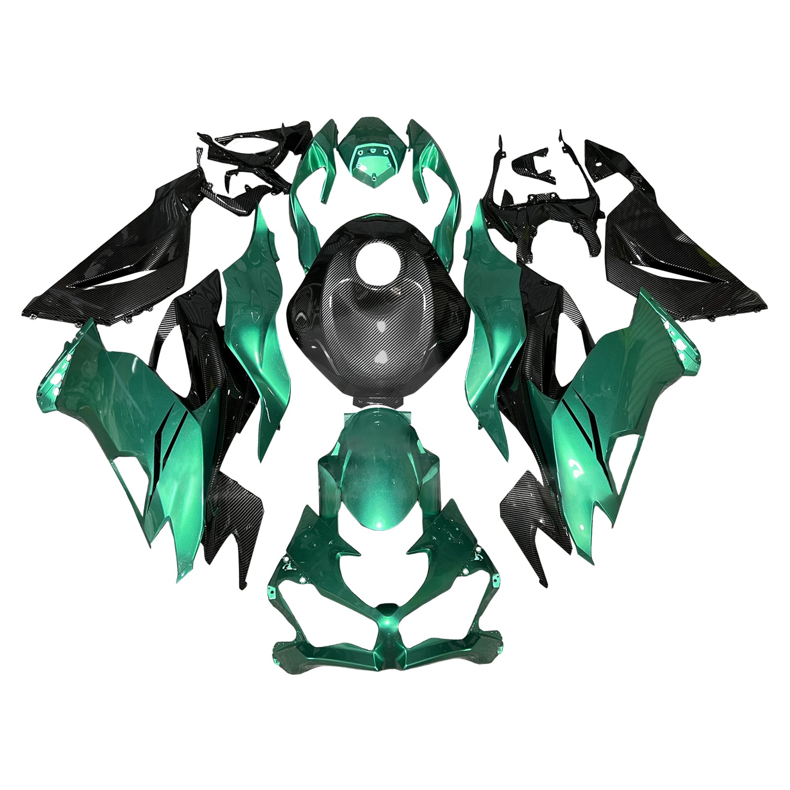 Injectiekuipset carrosserie kunststof ABS geschikt voor Kawasaki ZX6R 2019-2023
