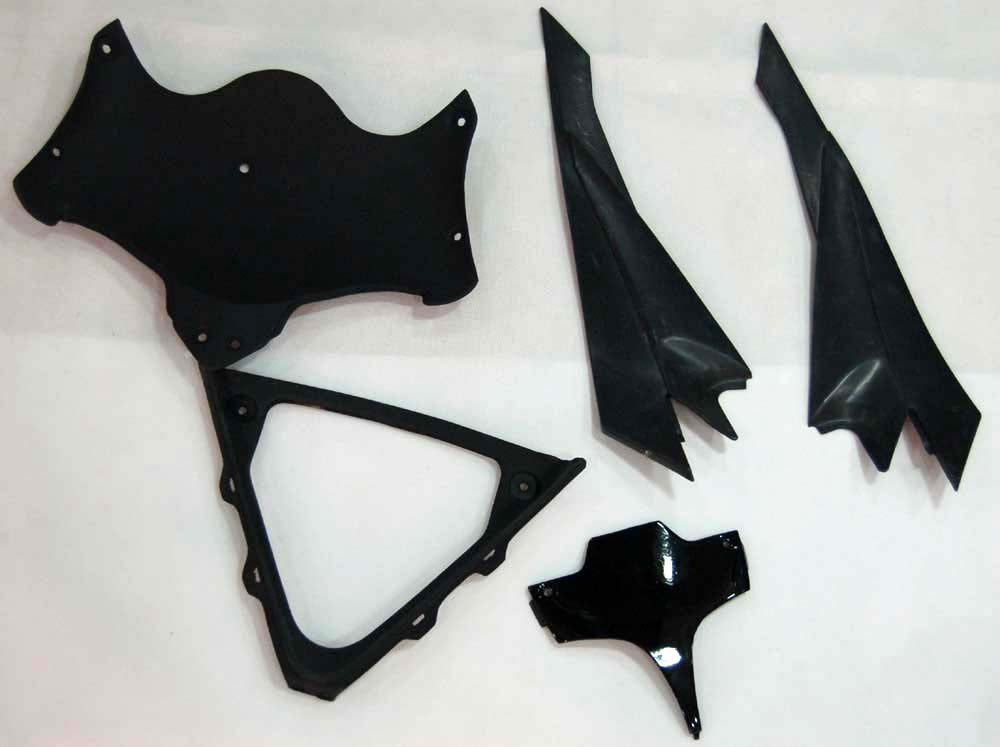 2008-2010 Suzuki GSXR 600 750 Black & Green Flame GSXR Racing Fairings Generic