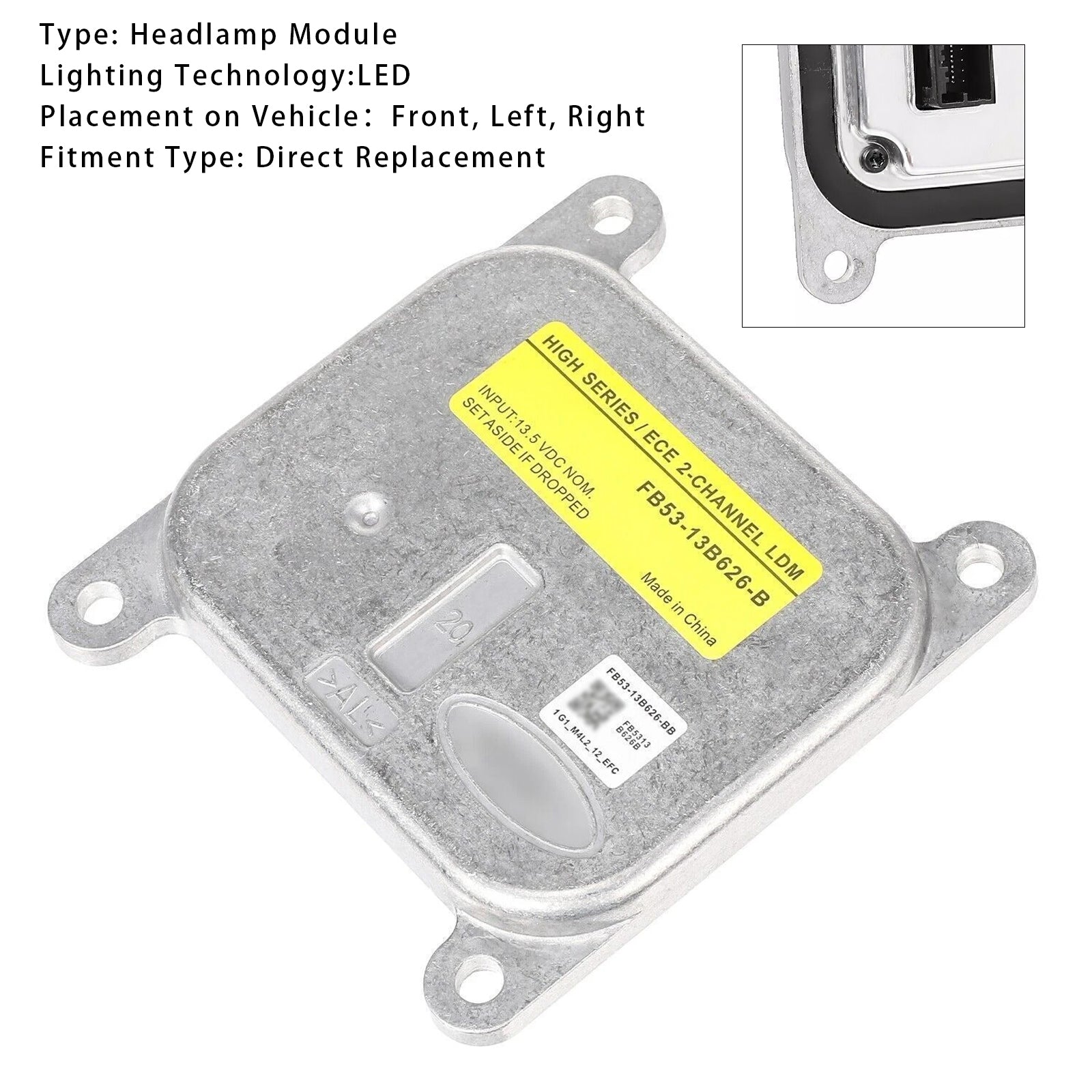 LED-strålkastarmodul Ballastenhet FB53-13B626-B för Ford Explorer 2016-2019