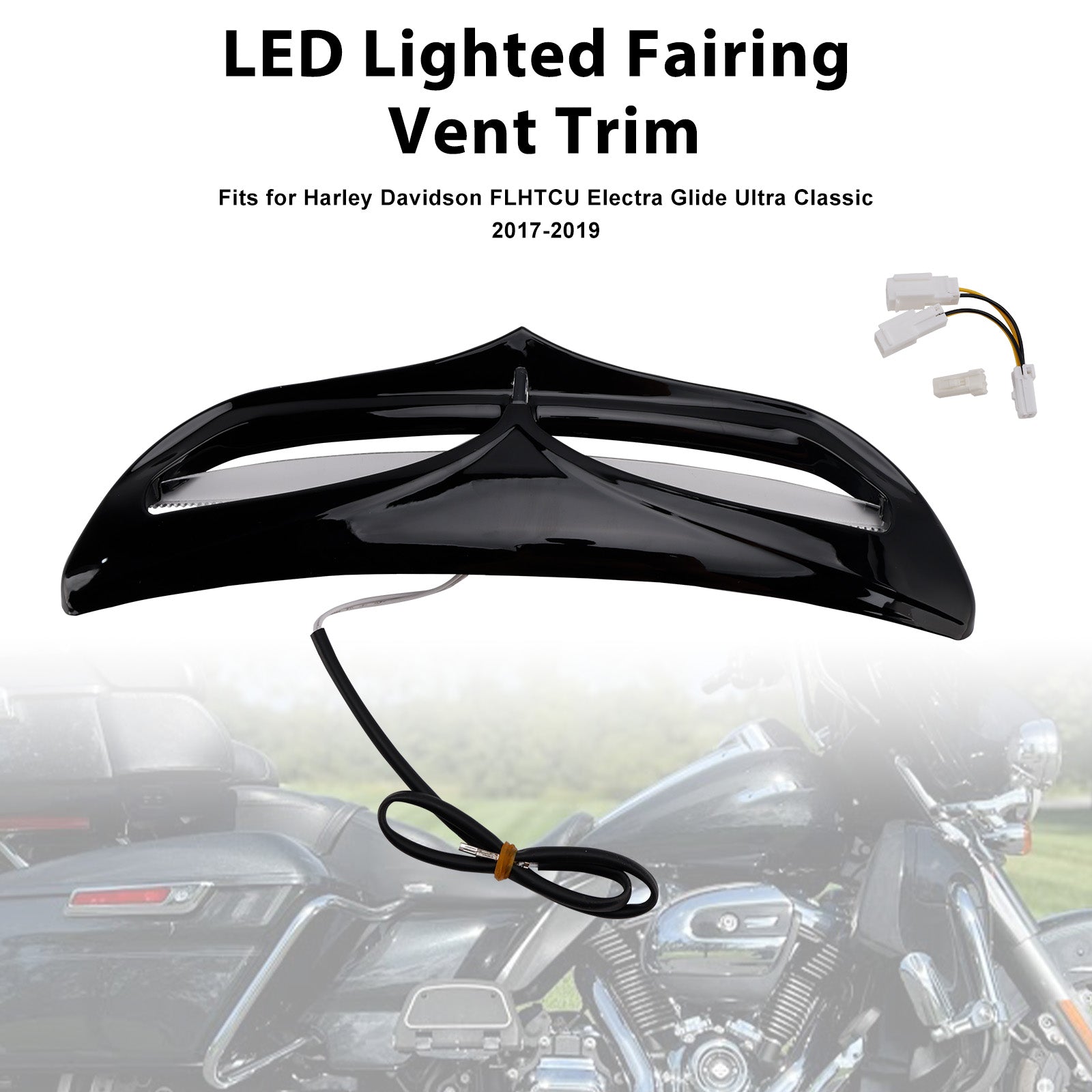 LED Lighted Fairing Vent Trim For Electra Street Glide FLHTCU 2014-2022