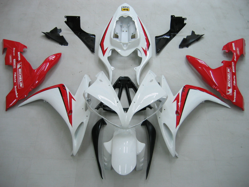 2004-2006 Yamaha YZF-R1 Wit Rood Racing stroomlijnkappen Generiek