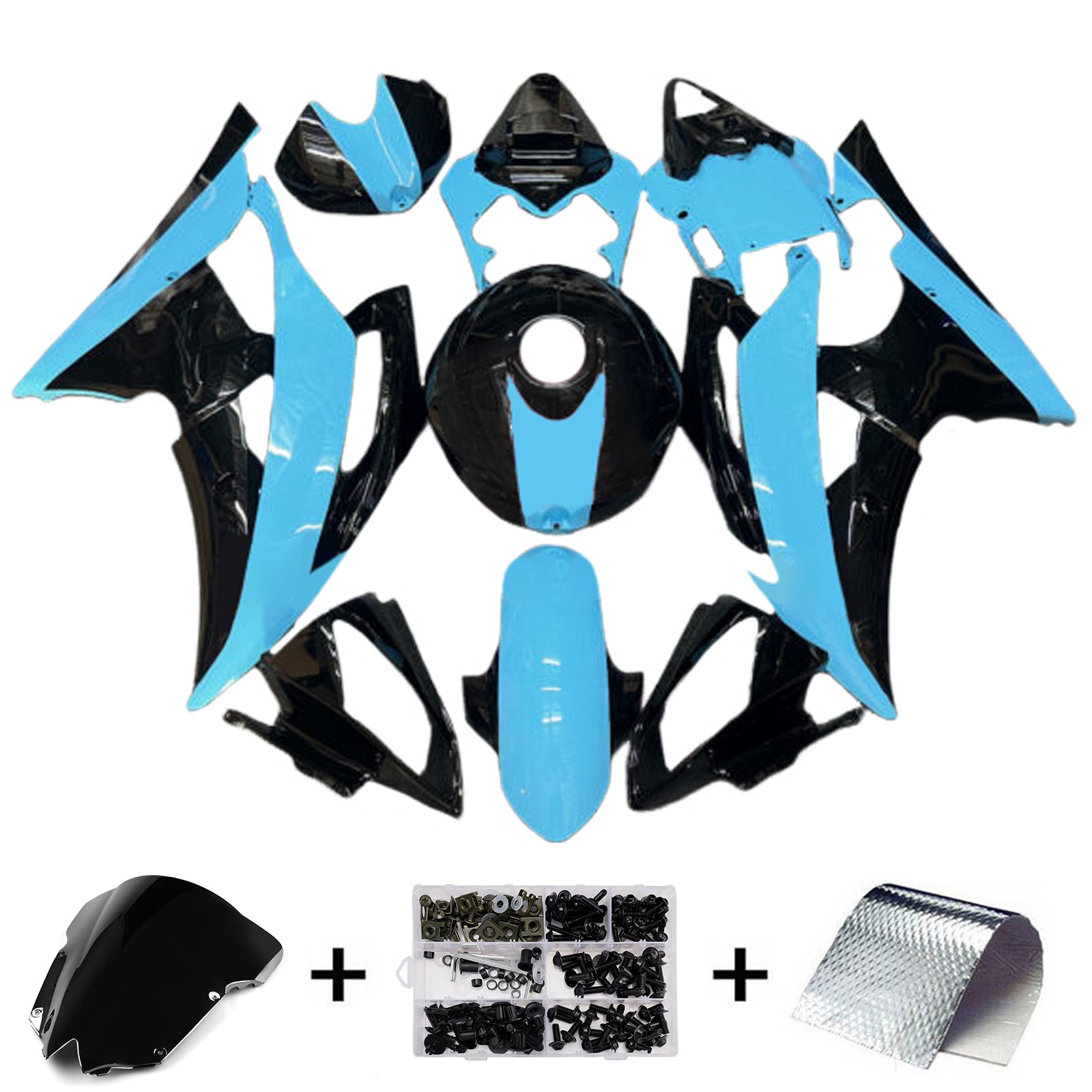 Kit de carénage d'injection carrosserie plastique ABS pour Yamaha YZFR6 YZF-R6 2008-2016