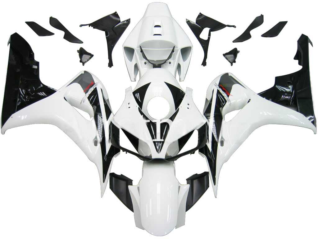 2006-2007 Honda CBR 1000 RR White and Black CBR Racin Fairing Generic