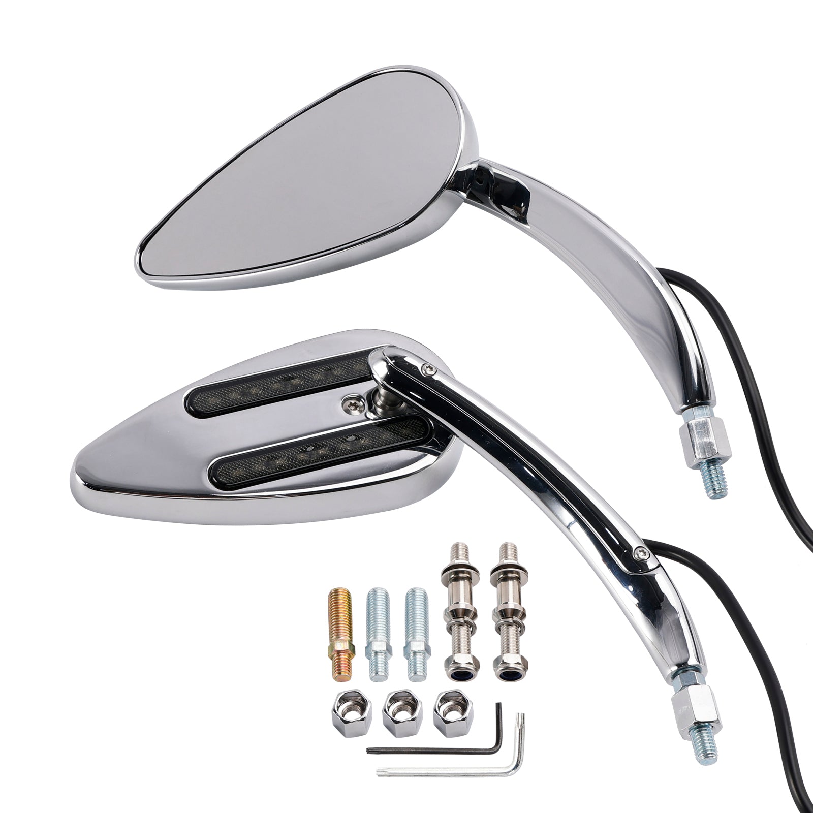 Espejos intermitentes LED personalizados cromados Electra Street Road Glide 1990-2021