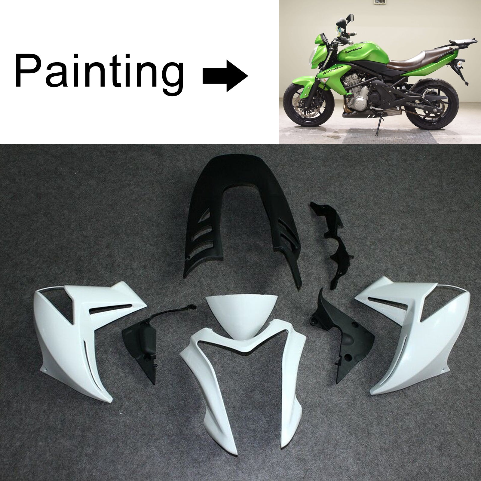 2009-2011 Kawasaki ER-6N ER6N Injection Fairing Kit Bodywork