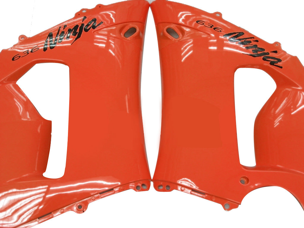 2005-2006 Kawasaki ZX6R 636 Carénages Orange Noir elfe Ninja Racing Générique