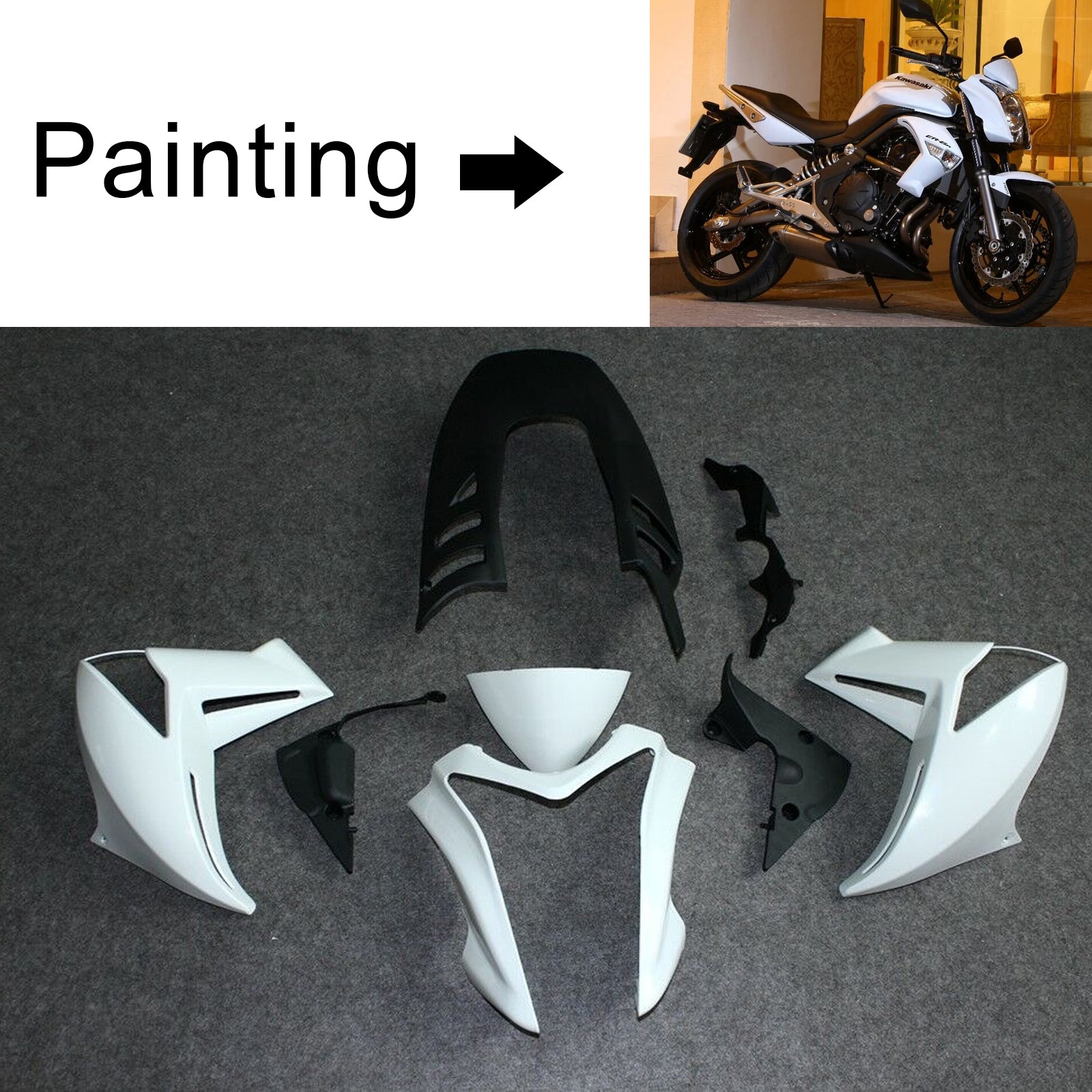 2009-2011 Kawasaki ER-6N ER6N Injection Fairing Kit Bodywork