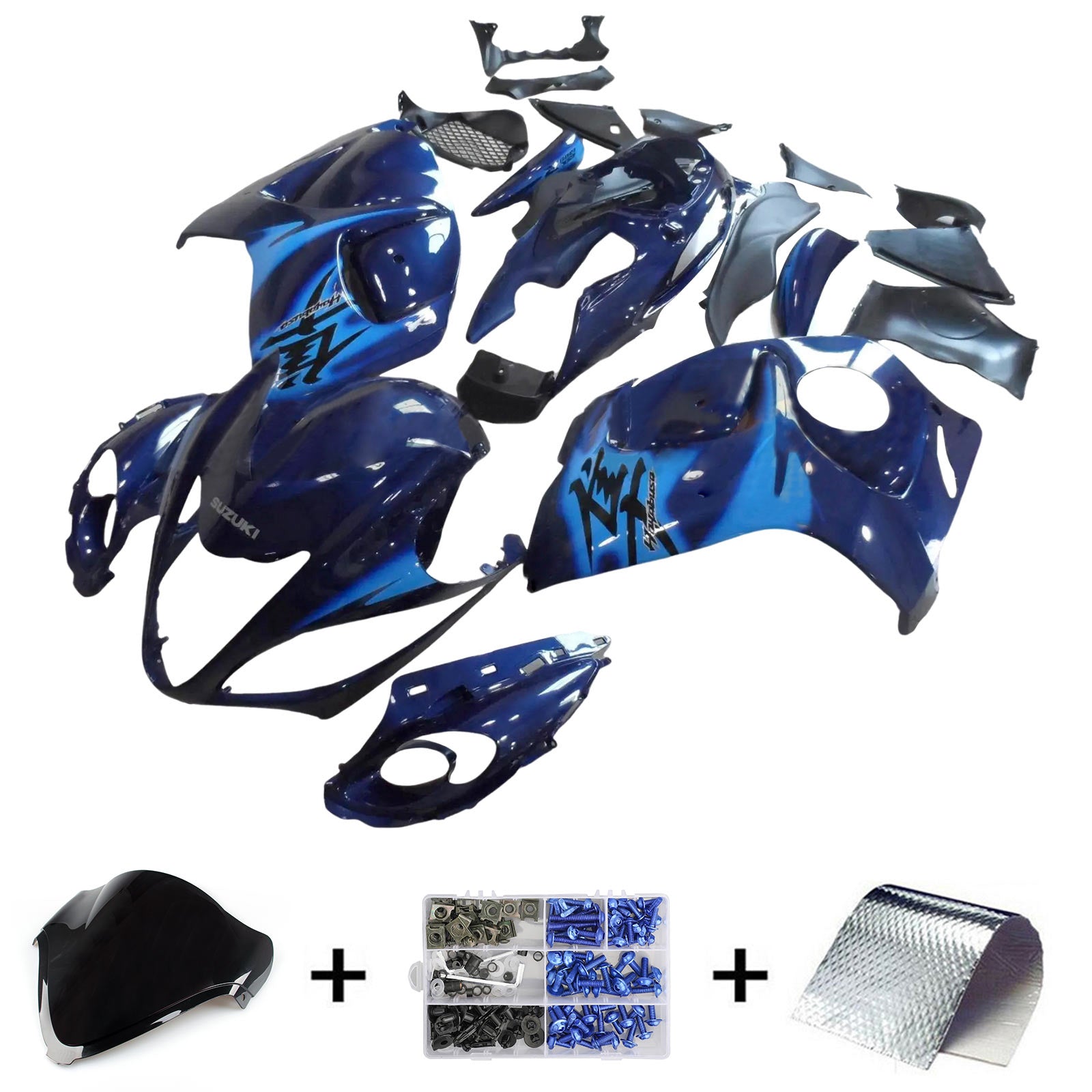 Kit de carénage d'injection Suzuki Hayabusa GSX1300R 2008-2020, carrosserie en plastique ABS