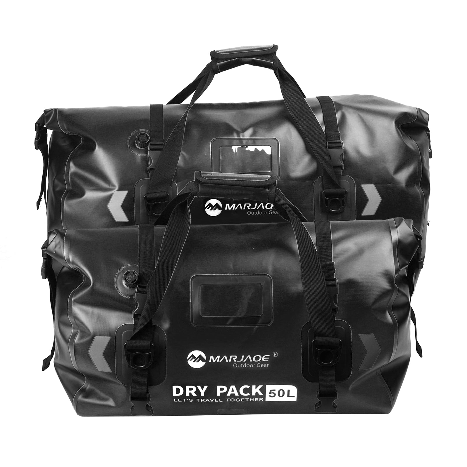 Sac de rangement de rangement latéral universel sac à rangement Pu 50L pour moto jaune