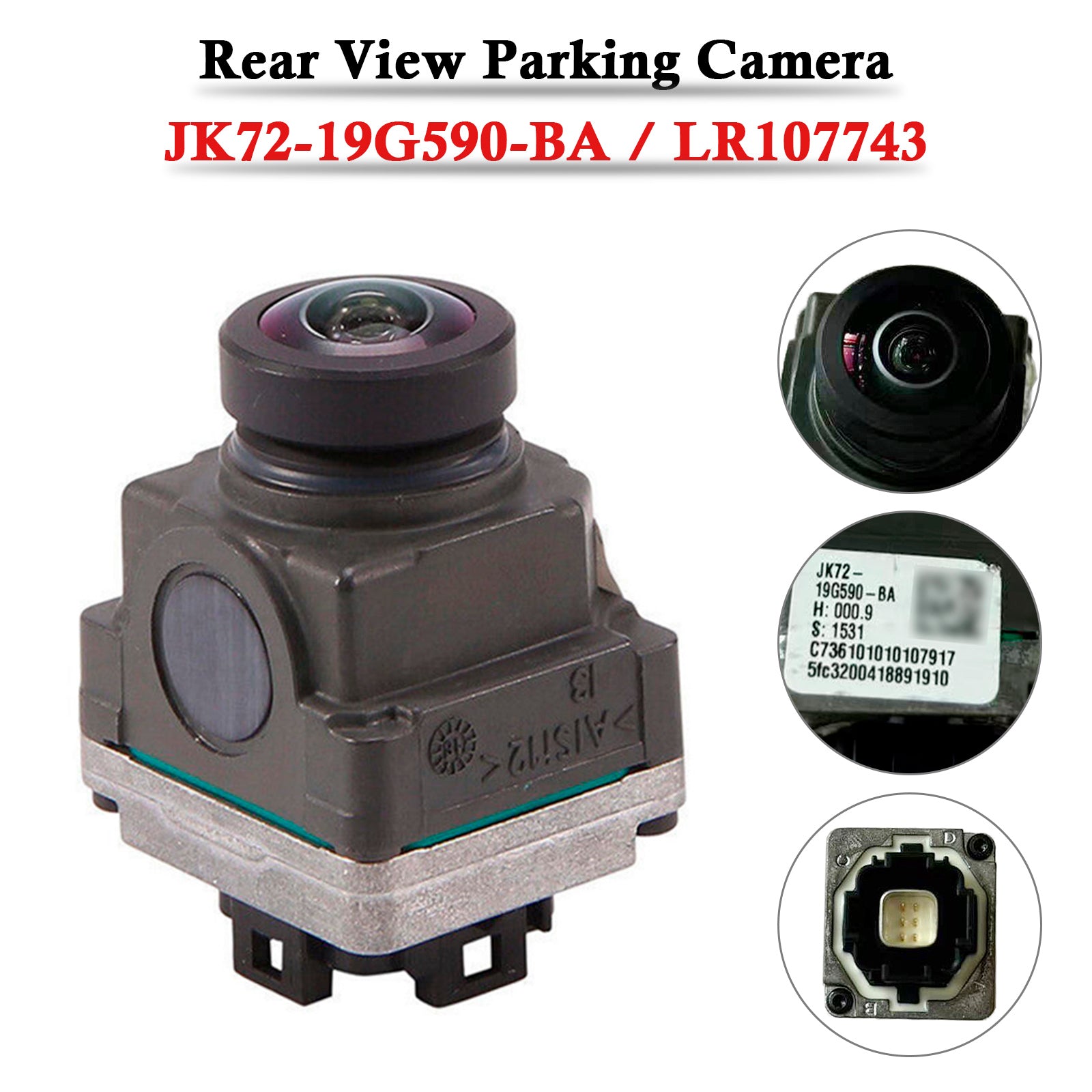 2018 Land Rover Discovery Sport Cámara trasera de asistencia de estacionamiento en reversa JK72-19G590-BA LR107743