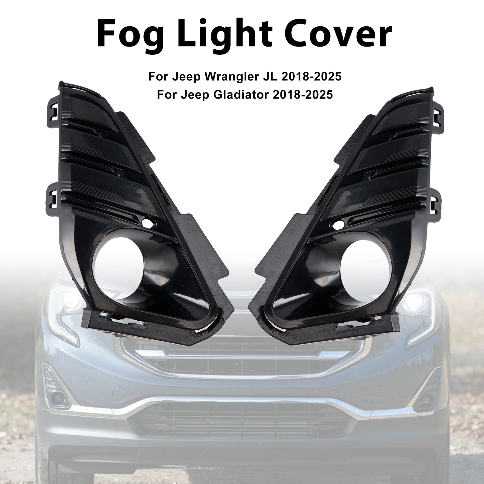 2018-2021 GMC Terrain Par de nevoeiro frontal FOG LUZ BEZEL TRIM