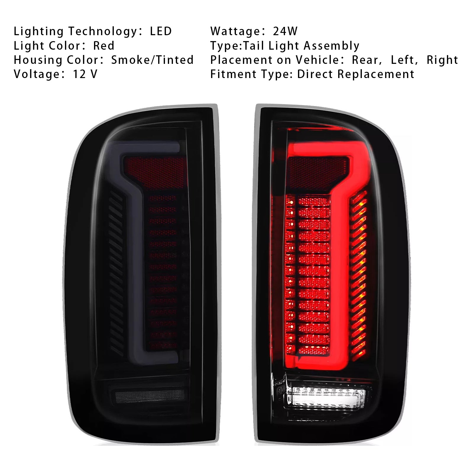 2015-2022 Chevy Colorado GMC Canyon Left+Right LED Tail Light Assembly