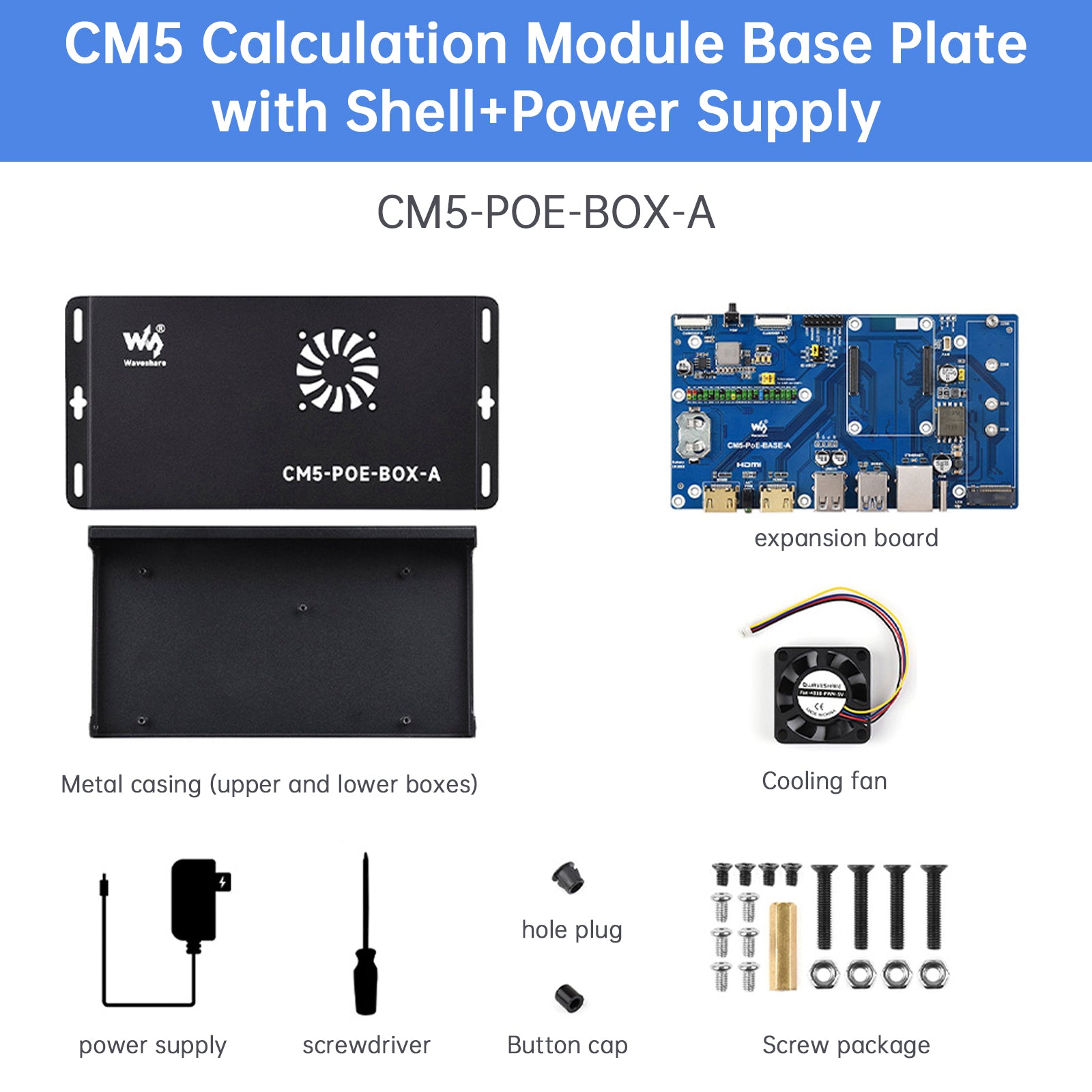 Raspberry Pi CM5 PoE-uitbreidingskaart Computermodule Plintondersteuning M.2 NVMe
