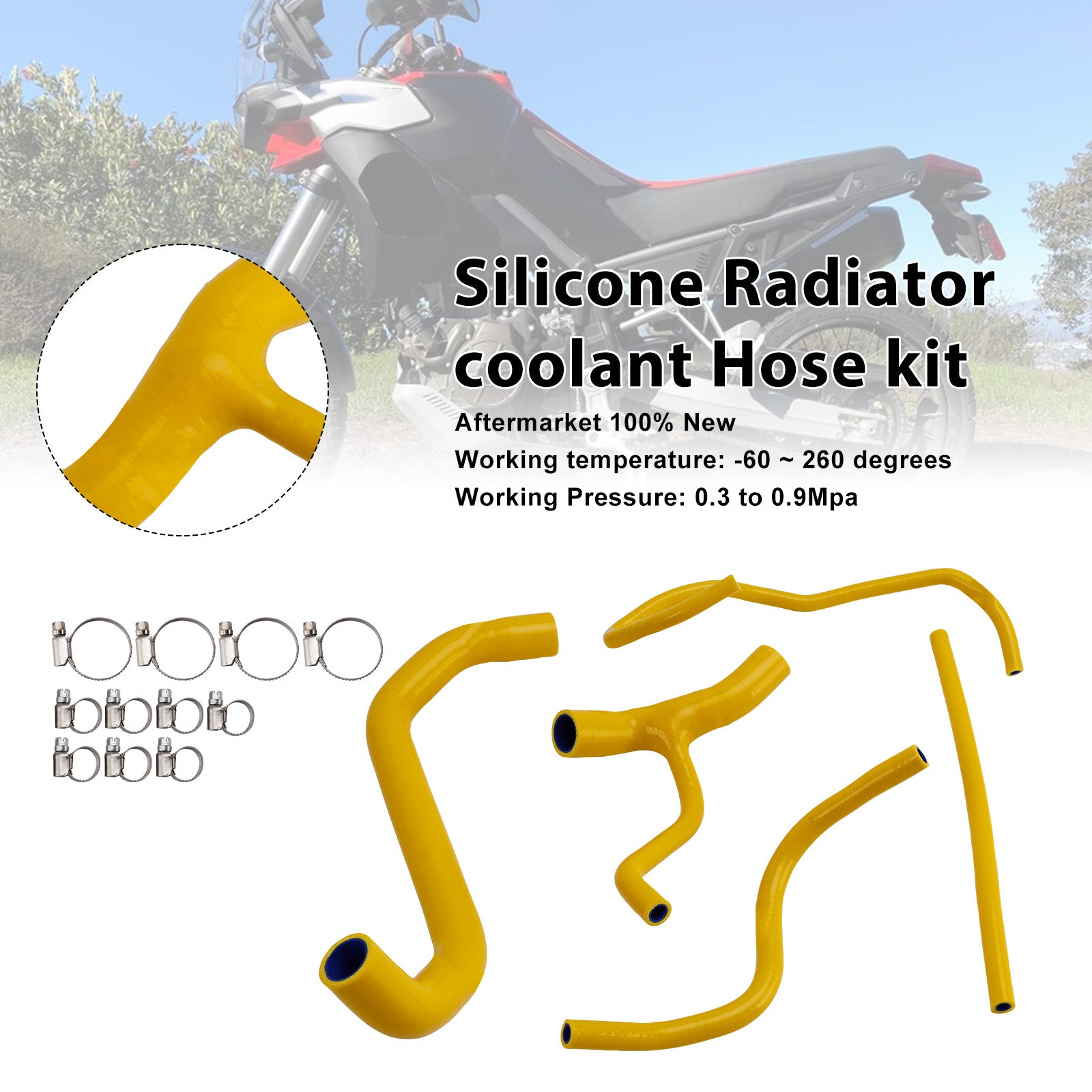 2022-2025 Aprilia Tuareg 660 Silicone Radiator coolant Hose