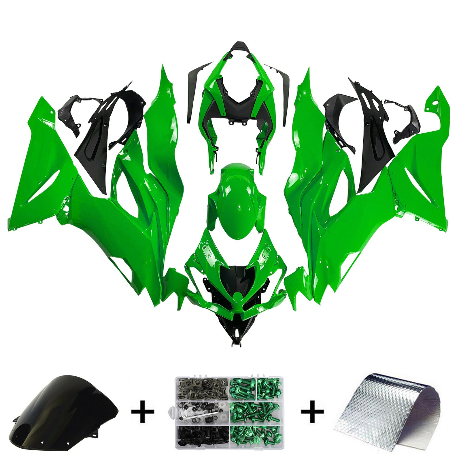 Injection Fairing Kit Bodywork Plastic ABS fit For Kawasaki ZX6R 2019-2023