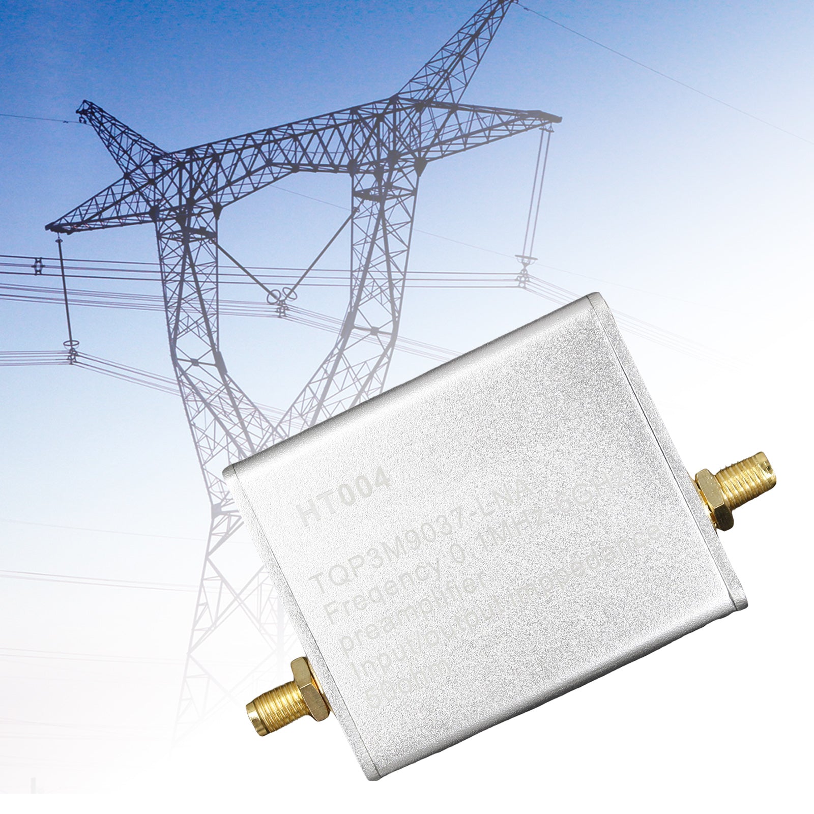 Amplificateur à faible bruit pleine bande 100K-6GHz, préamplificateur de puissance à Gain élevé 20dB HT004