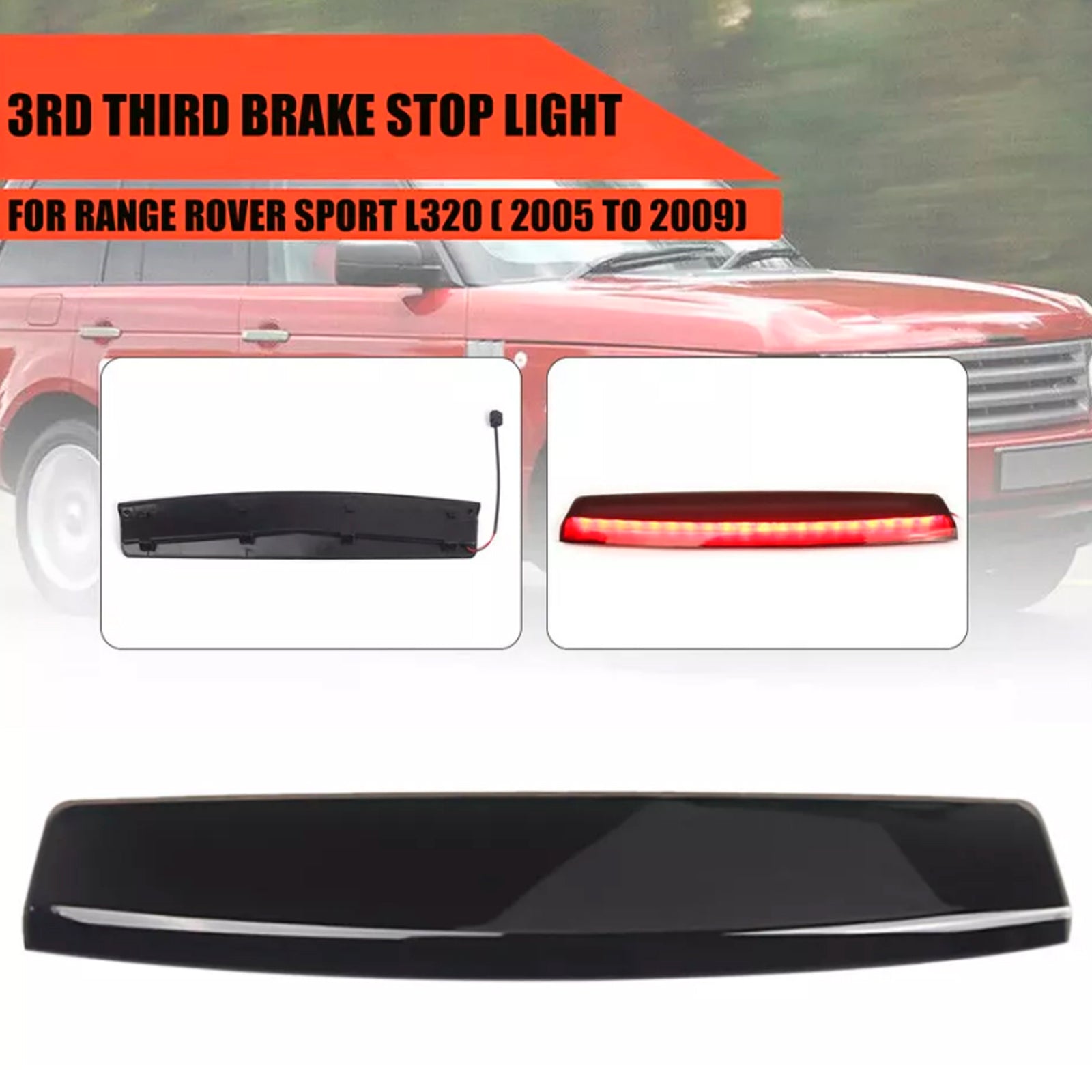 2006-2009 Range Rover Sport L320 Čierna šošovka High Mount Brake Light XFG000071
