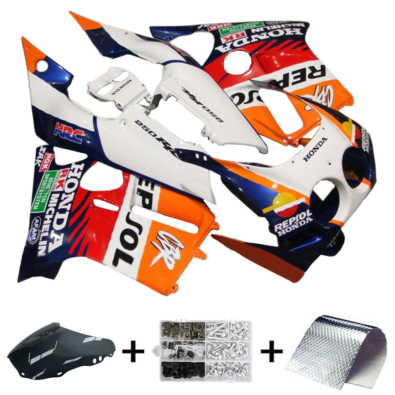 Kit de carénage d'injection Honda CBR250RR MC19 1988-1989