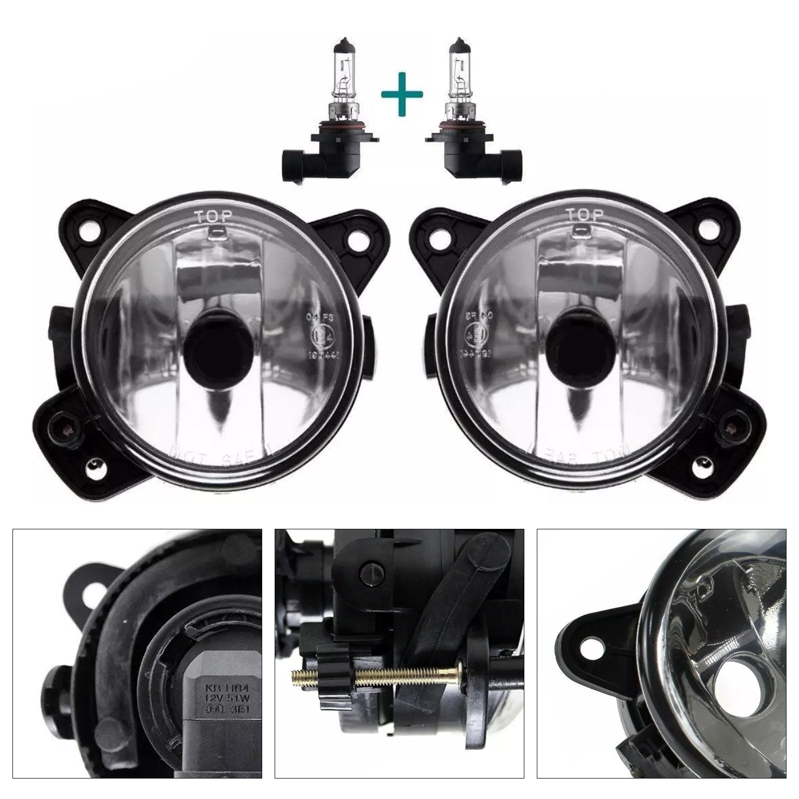 Paar mistlampen voor met lampen voor VW Transporter T5 & Caravelle 2003-2010