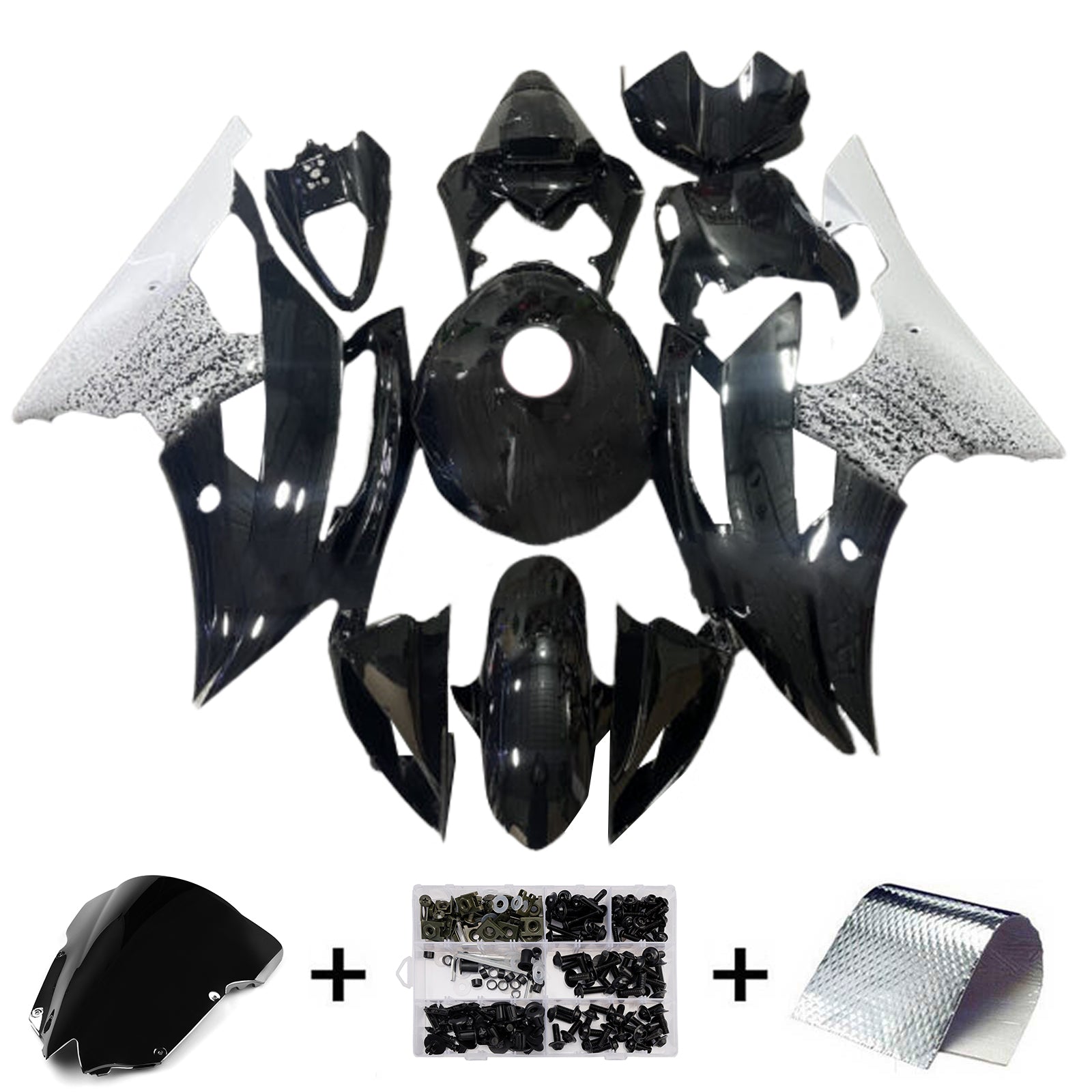 Kit de carénage d'injection carrosserie plastique ABS pour Yamaha YZFR6 YZF-R6 2008-2016