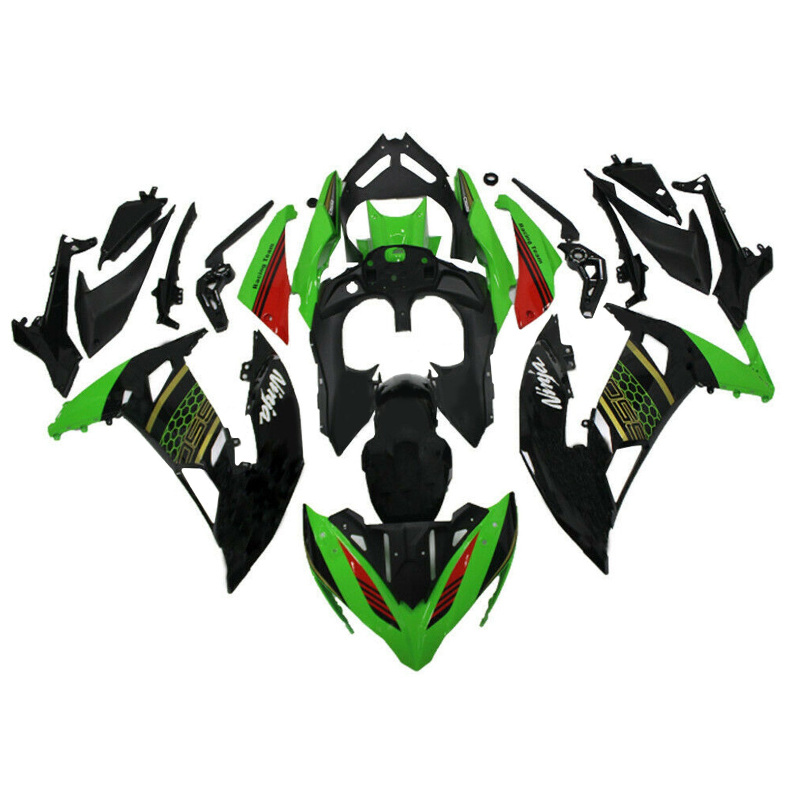 2017-2019 Kawasaki Ninja 650 ER-6F EX650 Fairing Kit Plastic 02# Generic