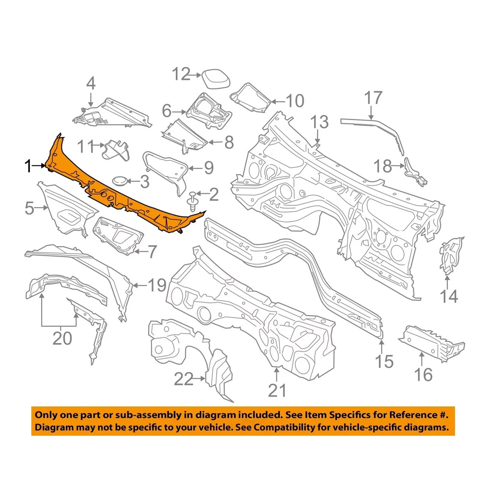Windshield Cowl Cover Panel For BMW F32 F33 F36 F82 428i 430i 440i 2014-2020