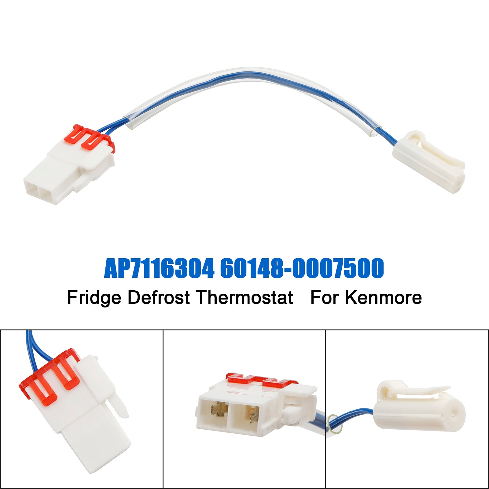 Fridge Defrost Thermostat for Kenmore, AP7116304, PS12199075, 60148-0007500