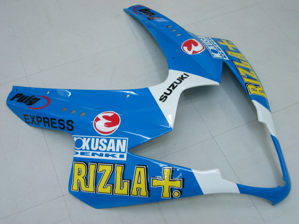 2005-2006 Suzuki GSXR 1000 blauwe Rizla Racing stroomlijnkappen algemeen