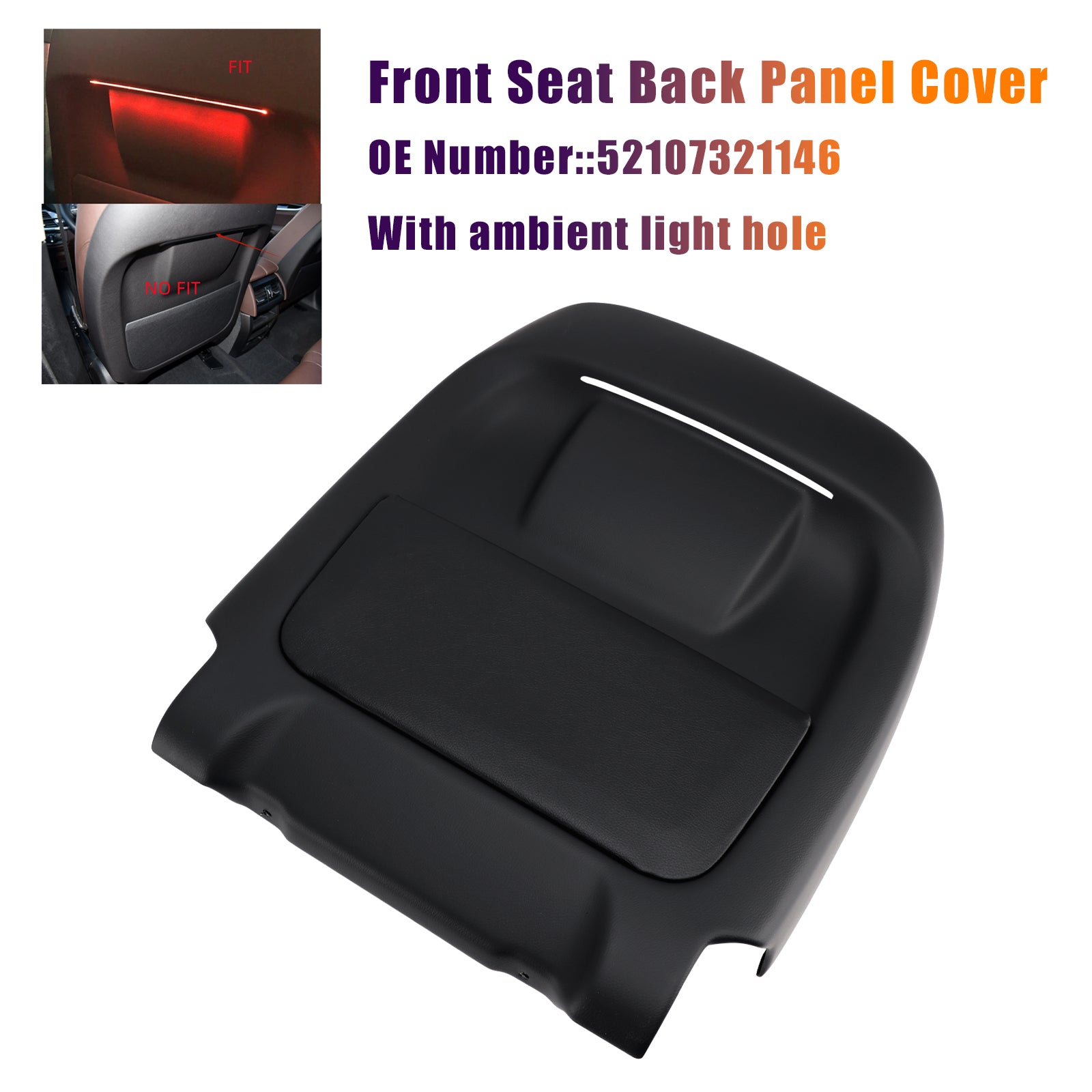 Front Seat Back Panel Cover 52107321146 For BMW X5 F15 X6 M F86 2014-2018