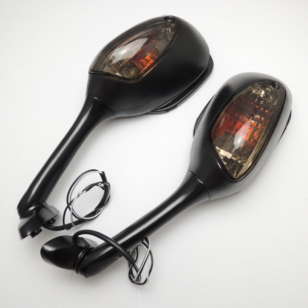 Rearview Mirrors w/Turn Signals For Suzuki GSXR600 GSX-R750 GSXR1000 2002-2015