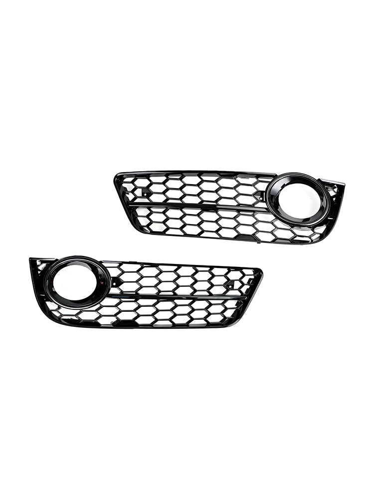 Pair Honeycomb Front Fog Lamp Cover Grille Grill Fit Audi A5 2007-2011