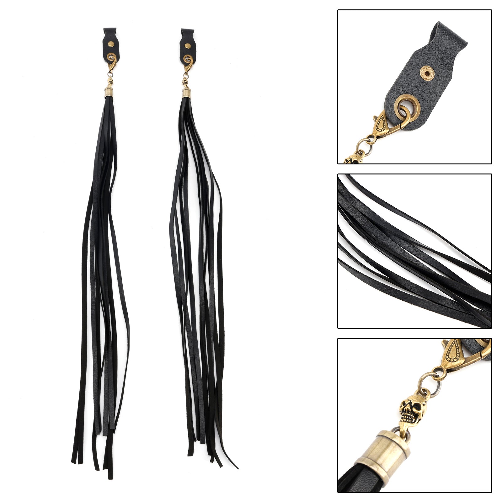 Handlebar Tassel Brake Lever Grip Decoration Black For Dyna Road Glide Road King