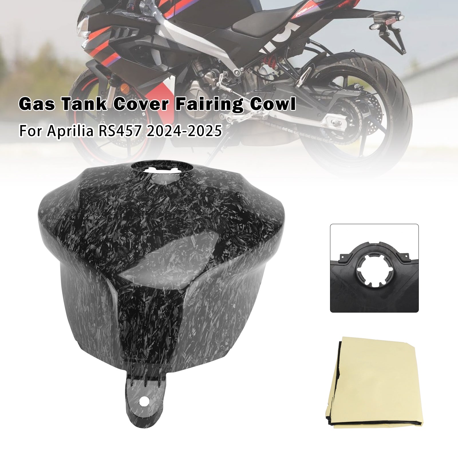 2024-2025 Aprilia RS457 RS 457 cubierta de tanque de gasolina embellecedor carenado